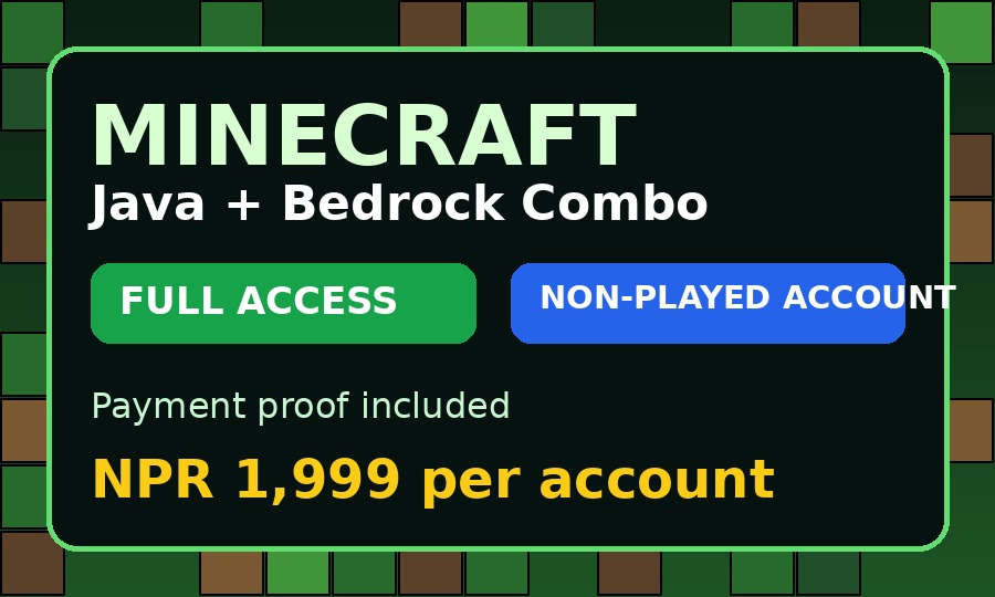 Minecraft Java and Bedrock Combo Full Access